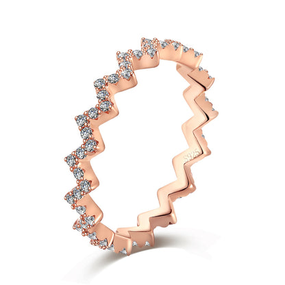 [Baslove]Delicate Enchanting Wave Shape Daily Ring