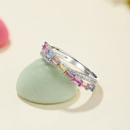 [Baslove]Energetic Elegant Radiant Cut Party Ring