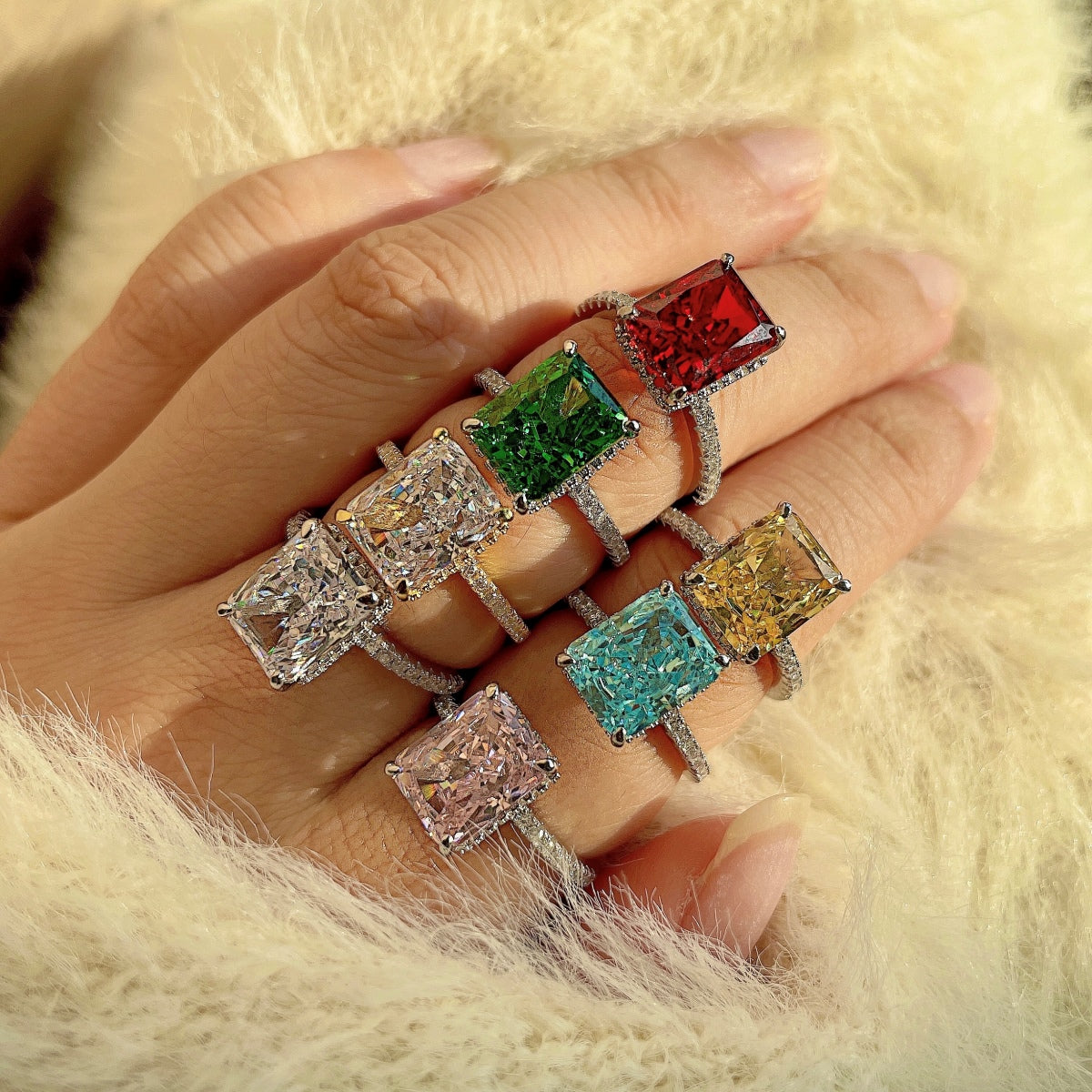 [AURORA]4,0 Karat Luxuriöser Verlobungsring