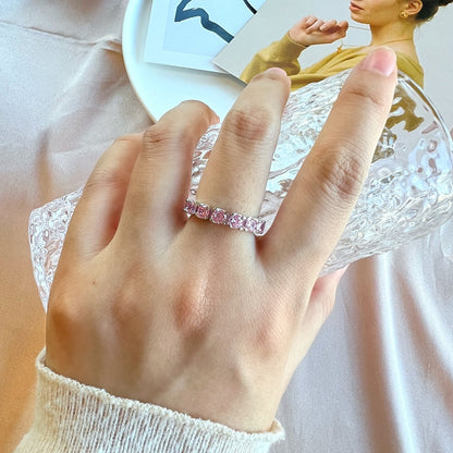 [AURORA]Eternity Tennisring mit Rundschliff