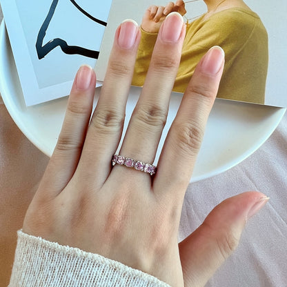 [AURORA]Eternity Tennisring mit Rundschliff