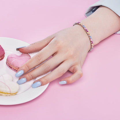 [AURORA]華やかな輝きのマルチカットパーティーブレスレット