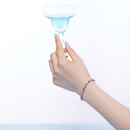 [AURORA]華やかな輝きのマルチカットパーティーブレスレット