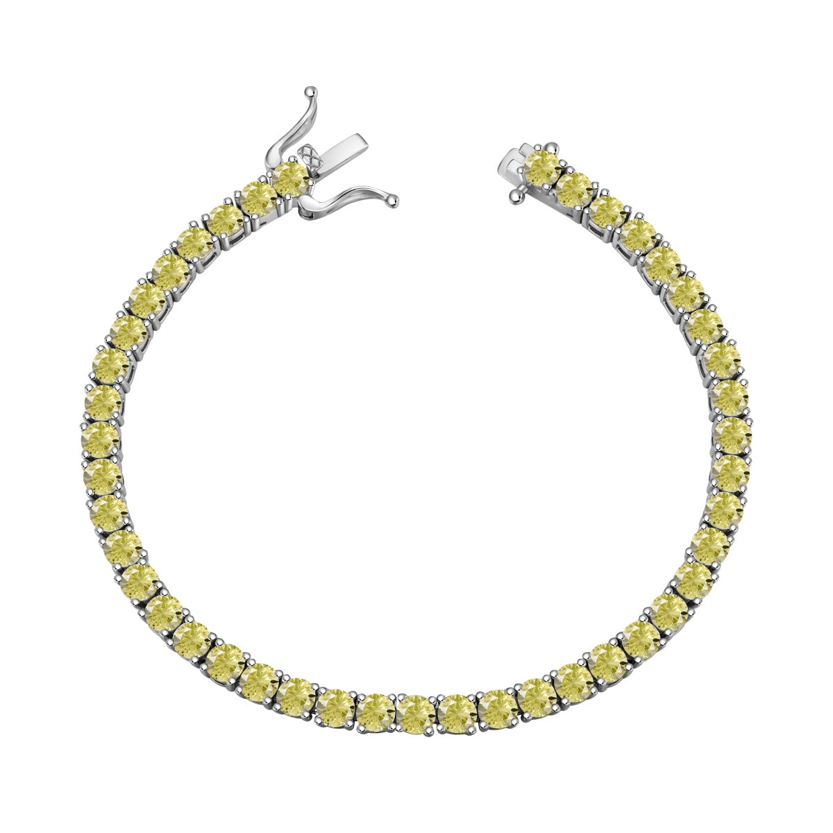 [Baslove]Ornate Dazzling Round Cut Tennis Bracelet