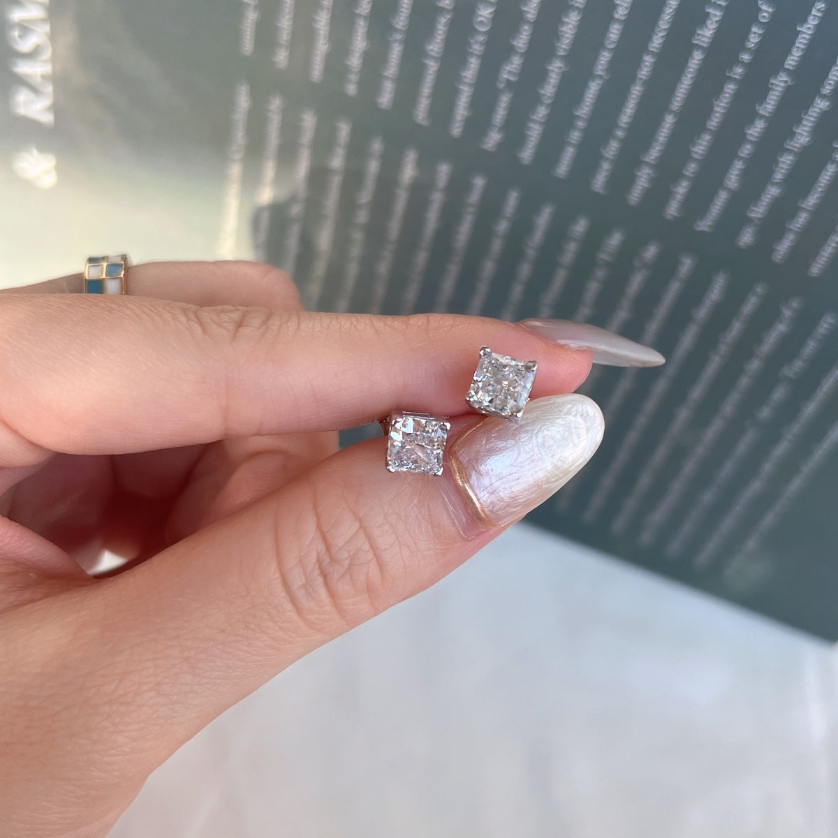 [AURORA] 1,0 Karat strahlende Prinzess-Schliff-Hochzeitsohrringe