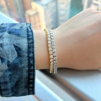 [Baslove]Sparkling Radiant Princess Cut Tennis Bracelet