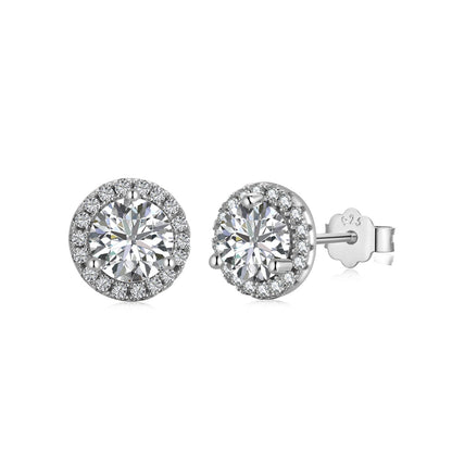 [Baslove]Classic Princess Round Shape Earrings