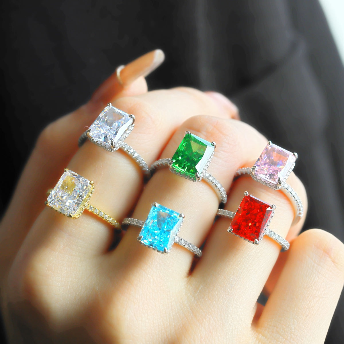 [AURORA]4,0 Karat Luxuriöser Verlobungsring