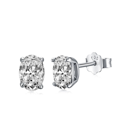 [Baslove]Oval Classic Dignified Elegant Earrings