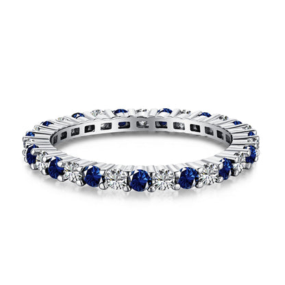 [AURORA]絶妙なカラフルラウンドカットテニスリング