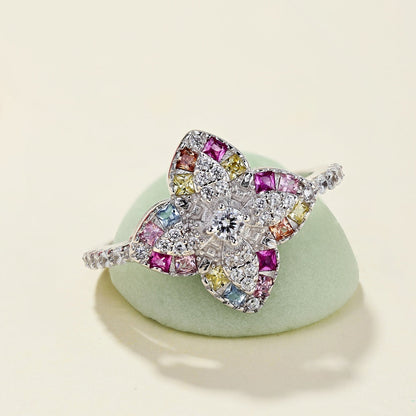 [AURORA]Luxuriöser bunter Bankettring in Blumenform
