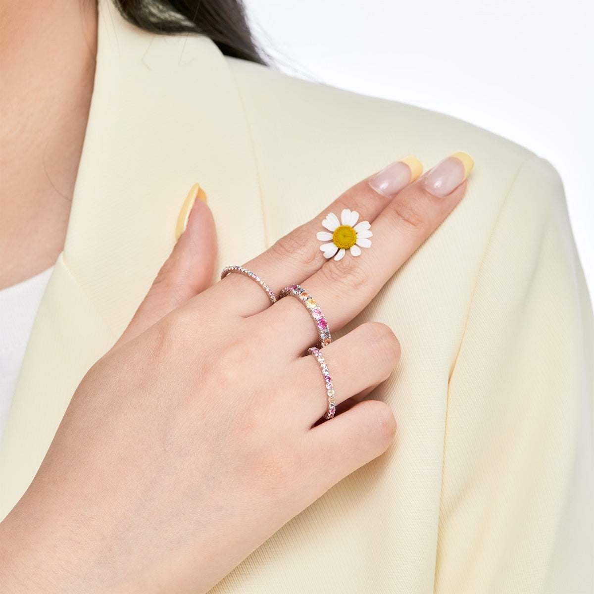 [Baslove]Elegant Vivid Round Cut Daily Ring