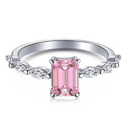 [Baslove]1.0 Carat Dainty Resplendent Radiant Cut Daily Ring