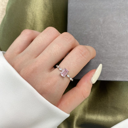 [Baslove]1.0 Carat Dainty Resplendent Radiant Cut Daily Ring