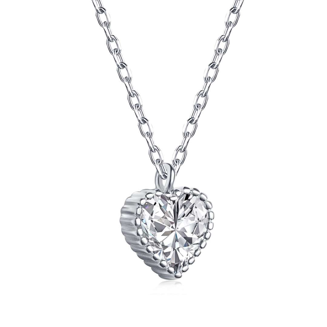 [Baslove]Ornate Heart Shape Necklace