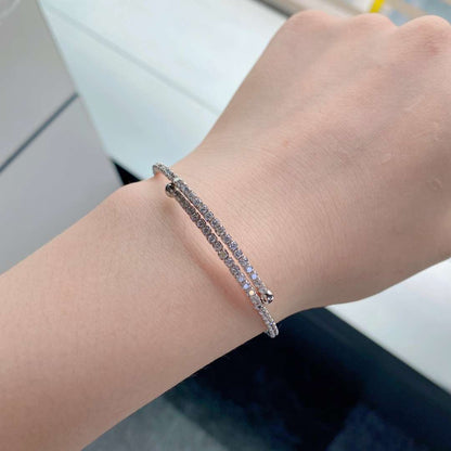 [AURORA]ダイヤモンドの列ラウンドファッションブレスレット