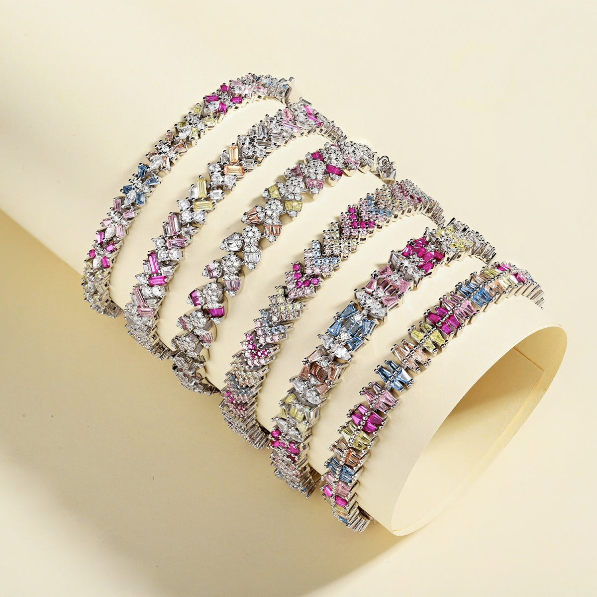 [Baslove]Dazzling Unique Multi Shape Daily Bracelet