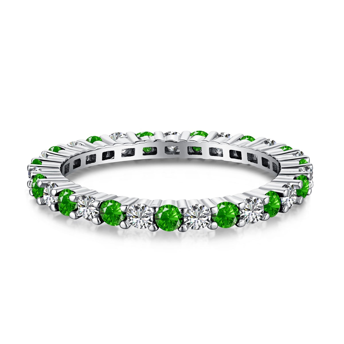 [AURORA]絶妙なカラフルラウンドカットテニスリング