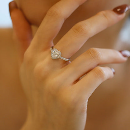 [Everoly JW]Eternity Splashy Romantic Heart Shape Lover Ring