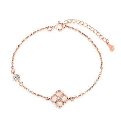 [Baslove]Delicate Four Leaf Clover Bracelet