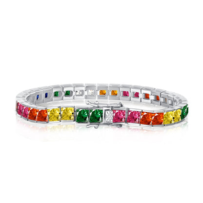 [AURORA]Brilliant Square Cut  Bracelet