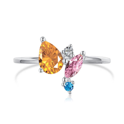 [AURORA] Strahlender bunter Multi-Cut-Tagesring