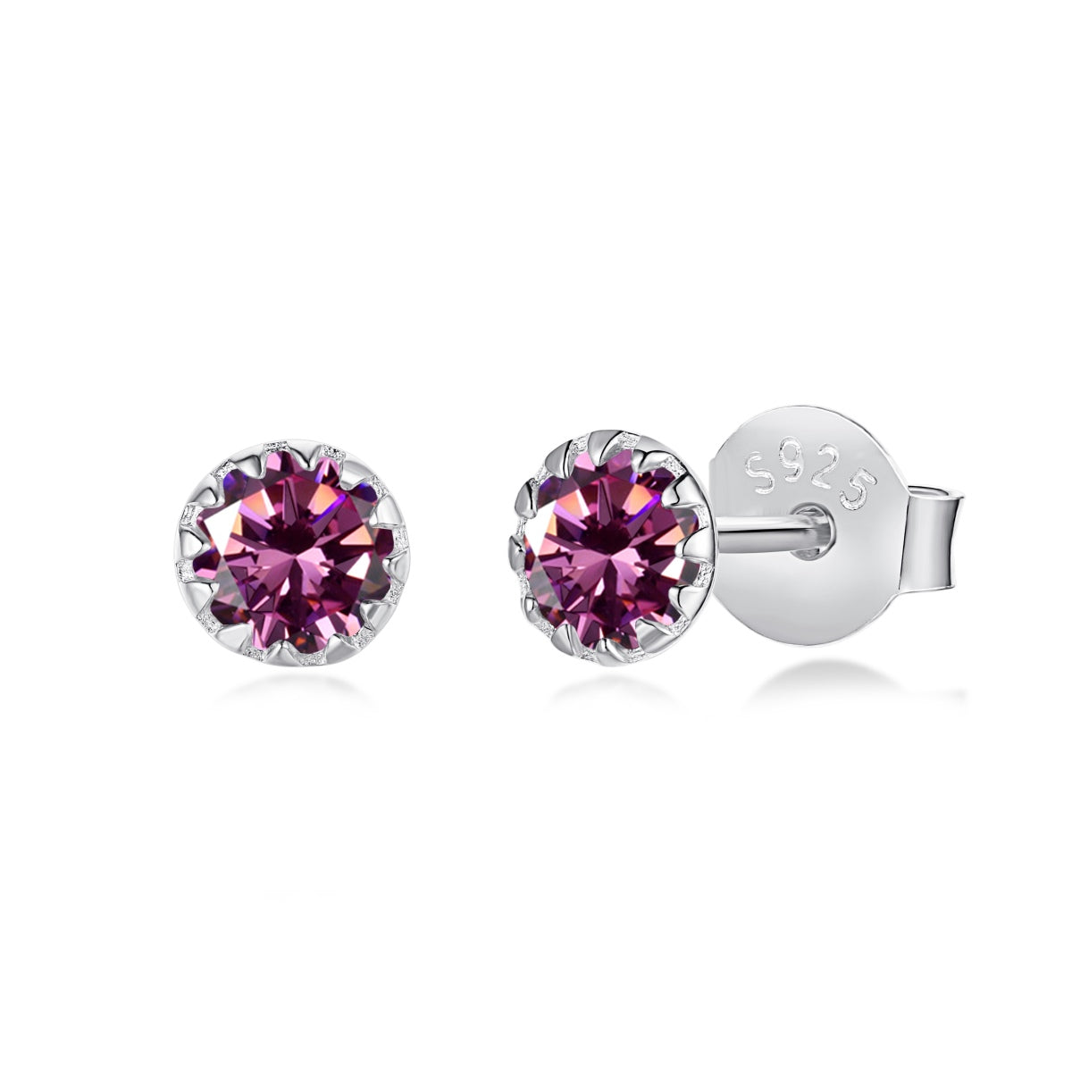 [Baslove]Sparkling Colorful Round Shape Earrings