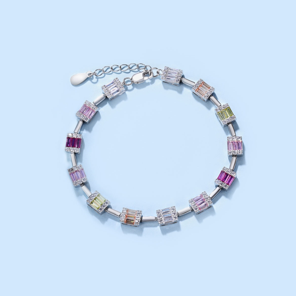 [Baslove]Dainty Charming Emerald Cut Daily Bracelet