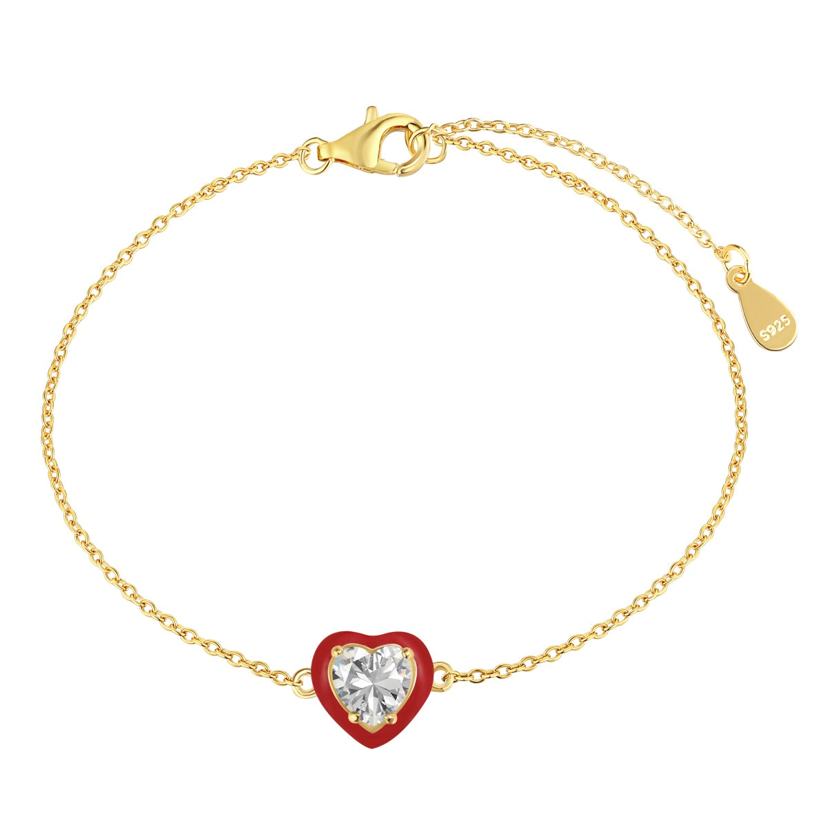 [Baslove]Sparkling Romantic Heart Shape Lover Bracelet