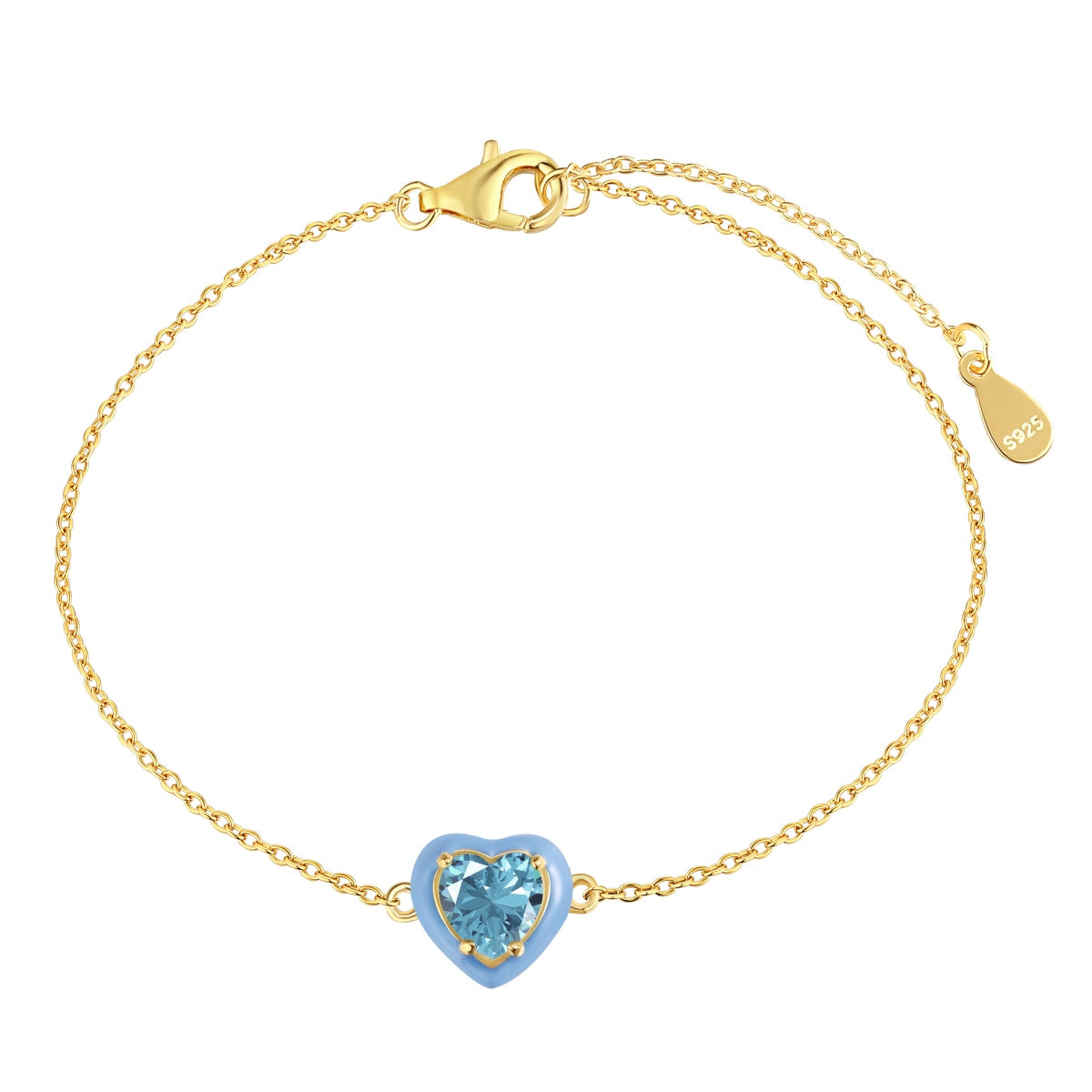 [Baslove]Sparkling Romantic Heart Shape Lover Bracelet