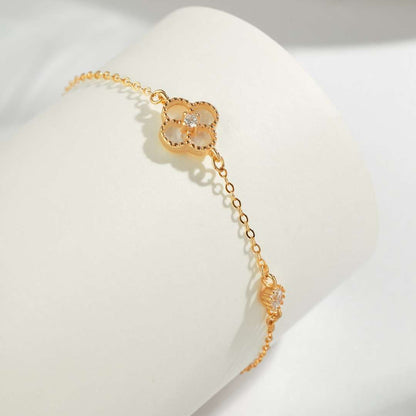 [Baslove]Delicate Four Leaf Clover Bracelet