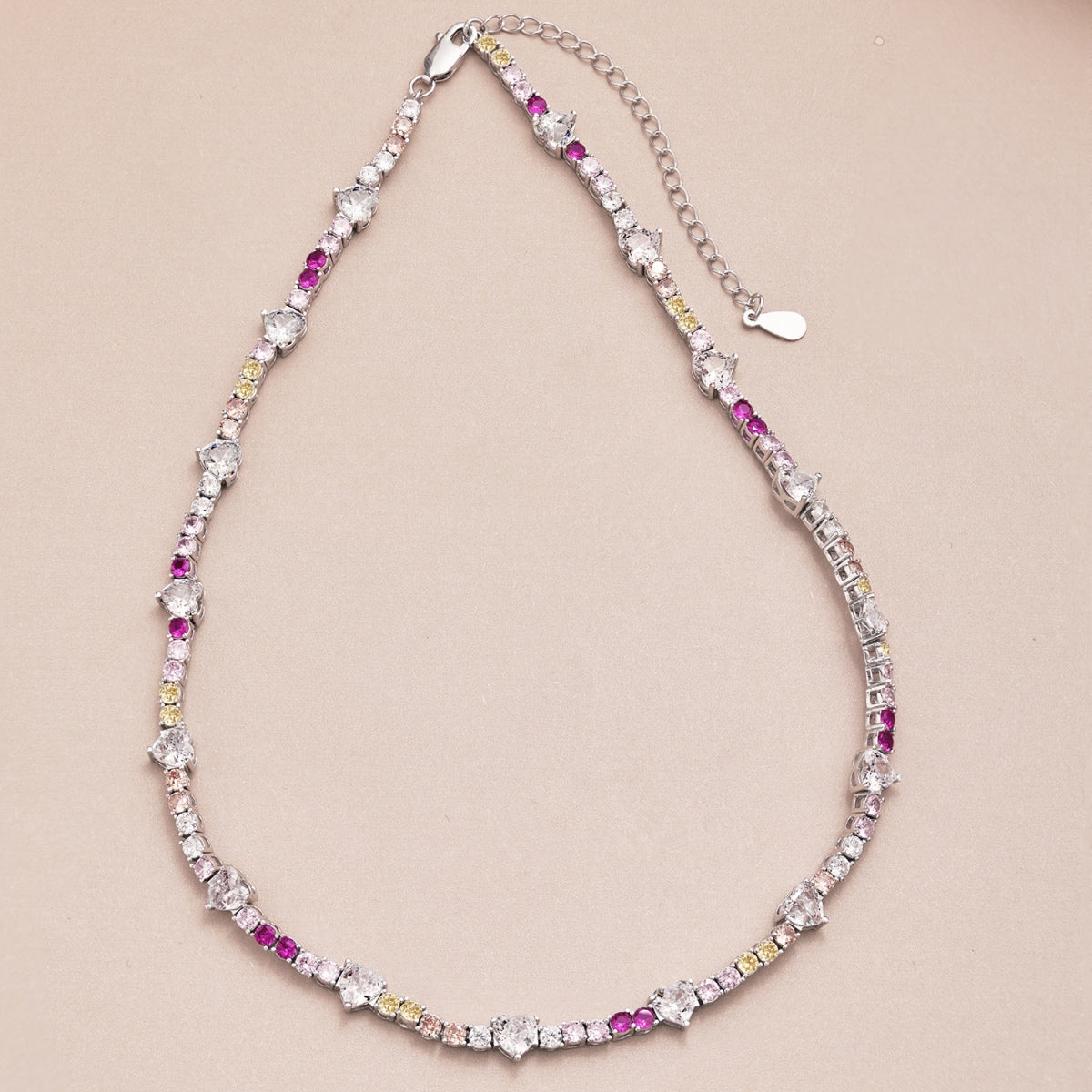 [Baslove]Delicate Colorful Rainbow Tennis Chain