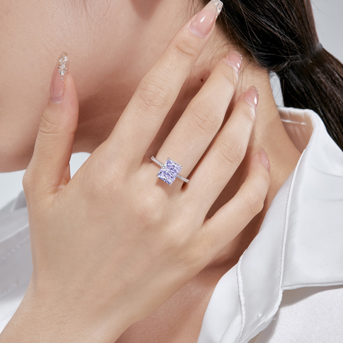[AURORA]4,0 Karat Luxuriöser Verlobungsring