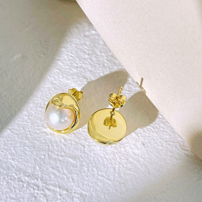 [Baslove]Dainty Bread Pearl Earrings