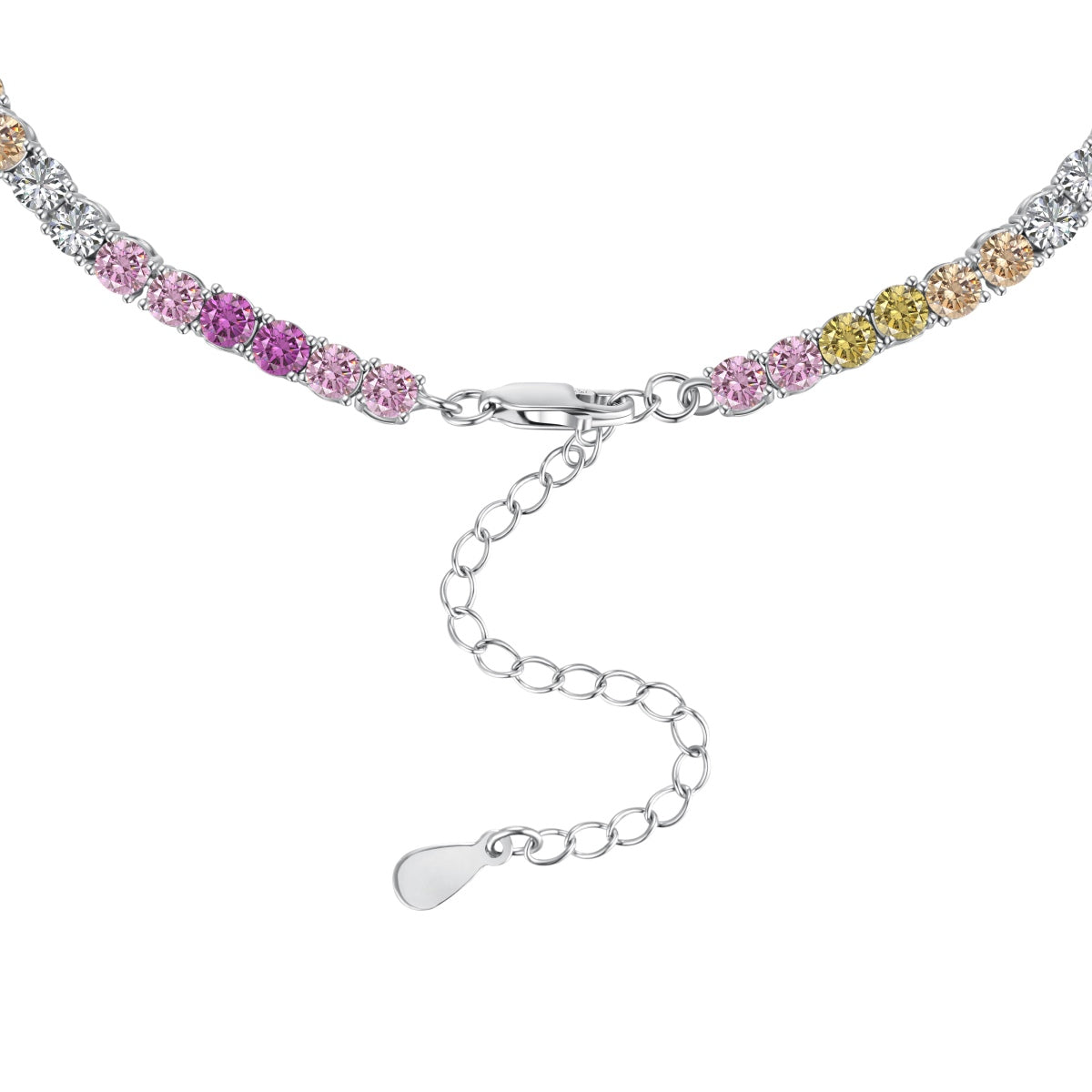 [Baslove]Delicate Colorful Tennis Necklace