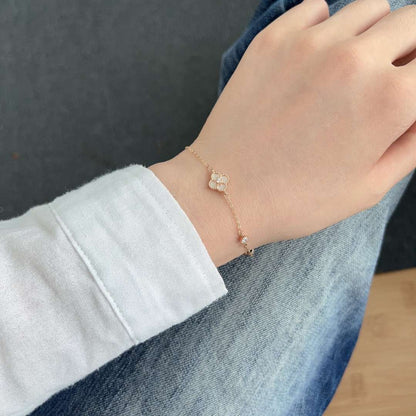 [Baslove]Delicate Four Leaf Clover Bracelet