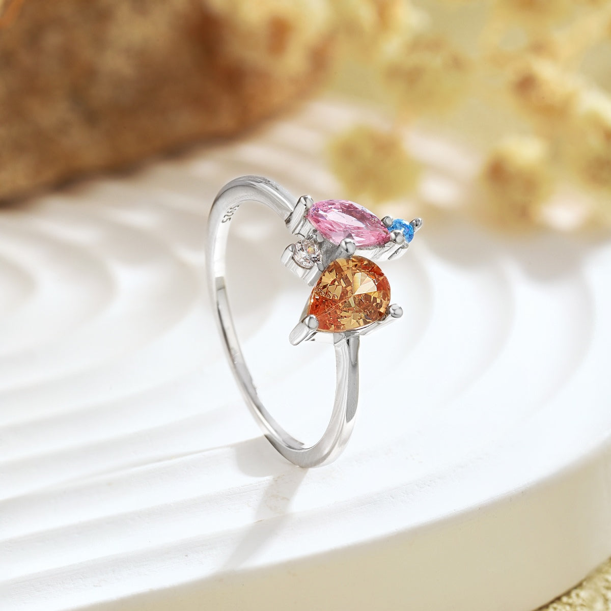 [AURORA] Strahlender bunter Multi-Cut-Tagesring