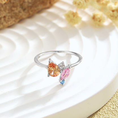 [AURORA] Strahlender bunter Multi-Cut-Tagesring