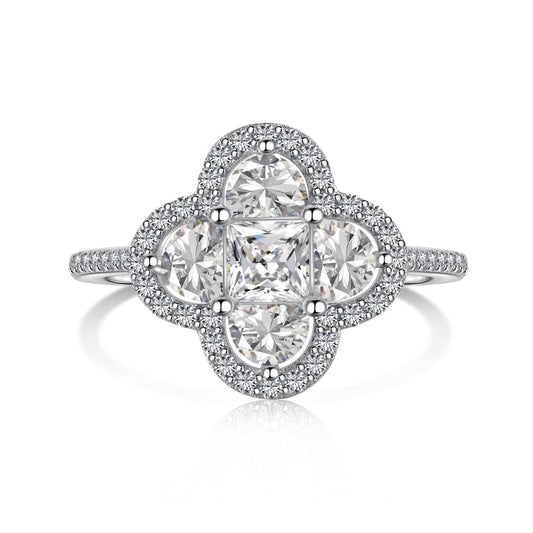 [Everoly JW]Luxurious Eternity Flower Shape Banquet Ring