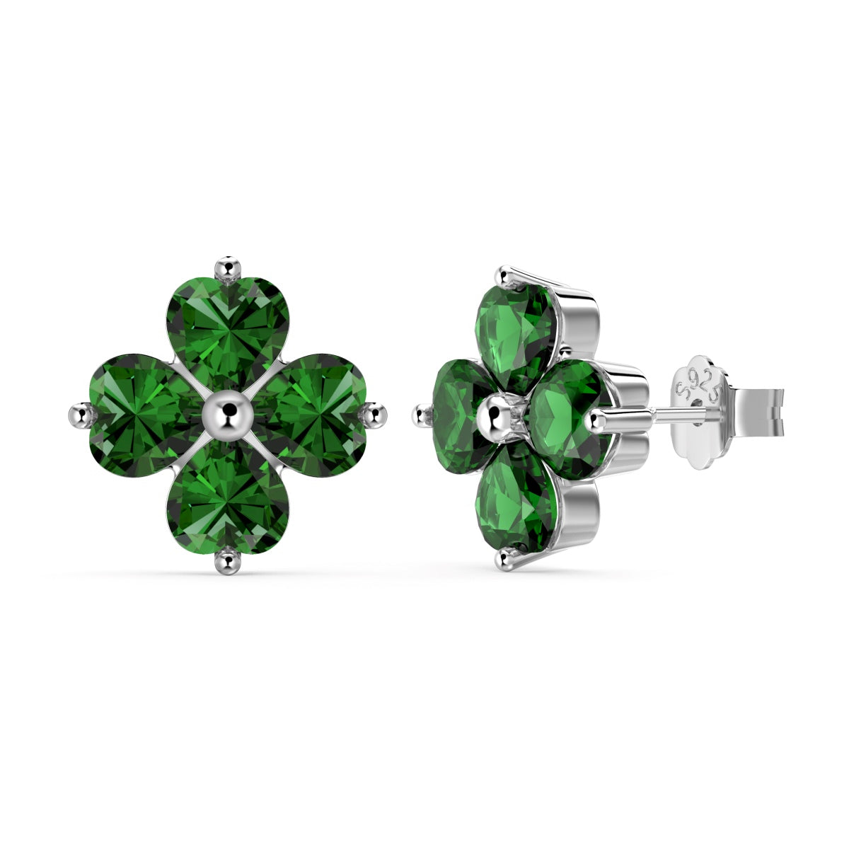 [Baslove]Four-Leaf Clover Ball Earrings