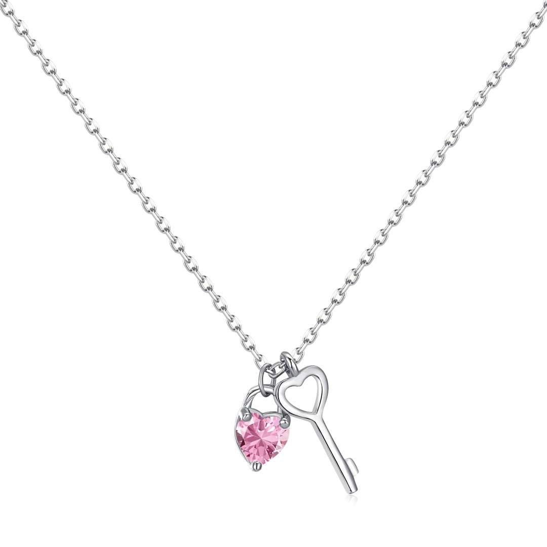 [AURORA]ユニークなハートシェイプキーペンダントネックレス