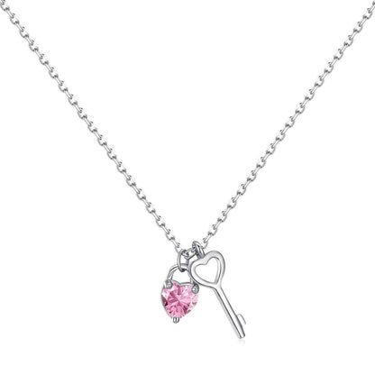 [AURORA]ユニークなハートシェイプキーペンダントネックレス