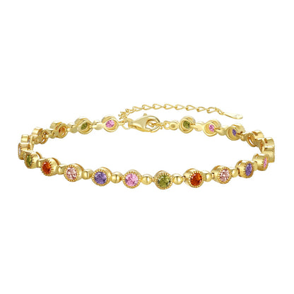 [AURORA] Funkelndes, exquisites Party-Armband im Rundschliff
