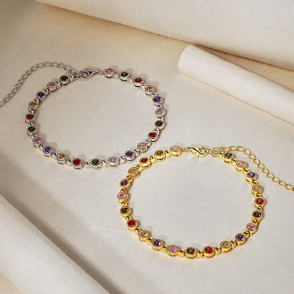[AURORA] Funkelndes, exquisites Party-Armband im Rundschliff