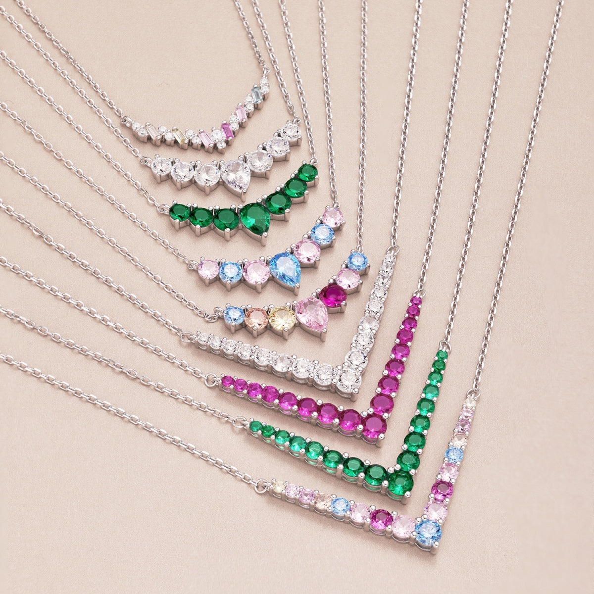 [Baslove]Dainty Colorful Heart Necklace