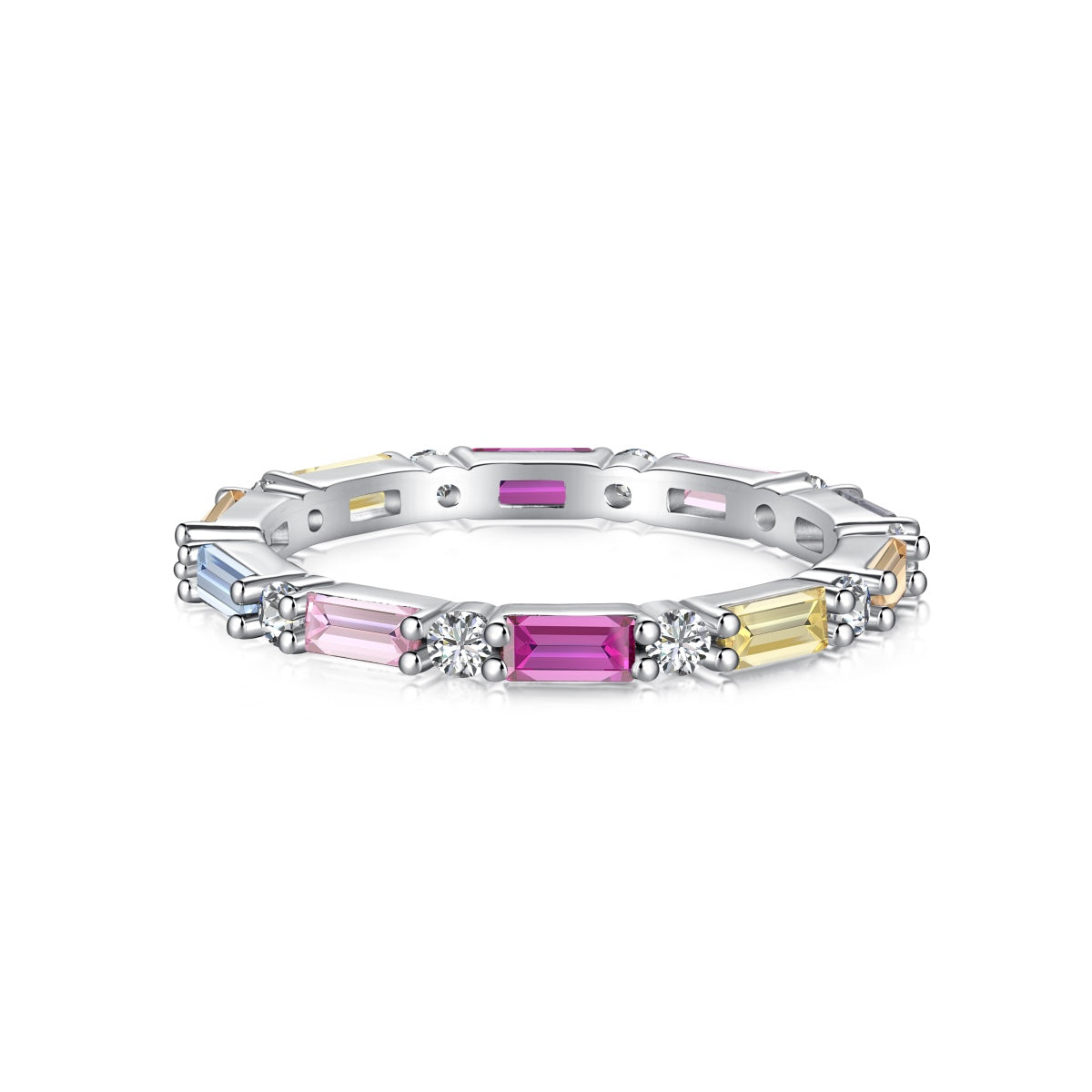 [AURORA]Lively In Shades Eleganter Radiant Cut Alltagsring