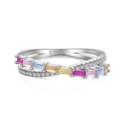 [AURORA]Energetischer eleganter Partyring im Radiant Cut
