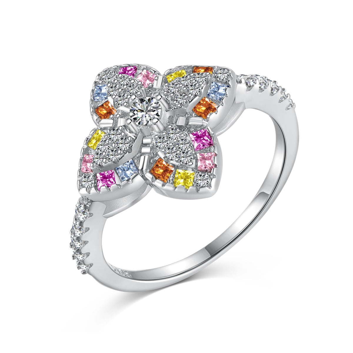 [AURORA]Luxuriöser bunter Bankettring in Blumenform