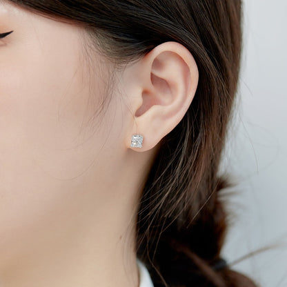 [AURORA] 1,0 Karat strahlende Prinzess-Schliff-Hochzeitsohrringe