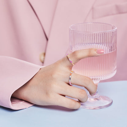 [AURORA]Lively In Shades Eleganter Radiant Cut Alltagsring